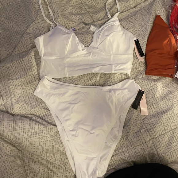 White Victoria’s Secret high waisted bikini